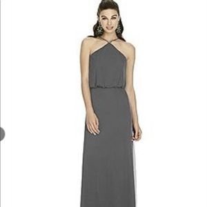 Alfred Sung Bridesmaid Dress In Gunmetal